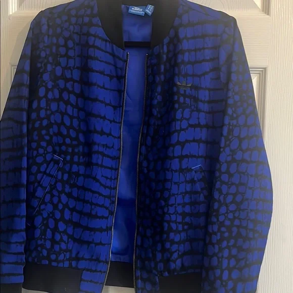 Men's Blue Patterned Jacket - Picture 3 of 6